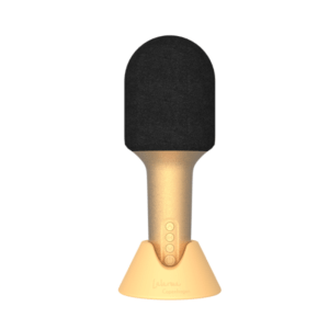 LALARMA MICRÓFONO ALTAVOZ CON PURPURINA DORADO