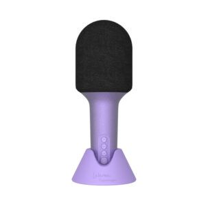 LALARMA MICRÓFONO ALTAVOZ CON PURPURINA VIOLETA
