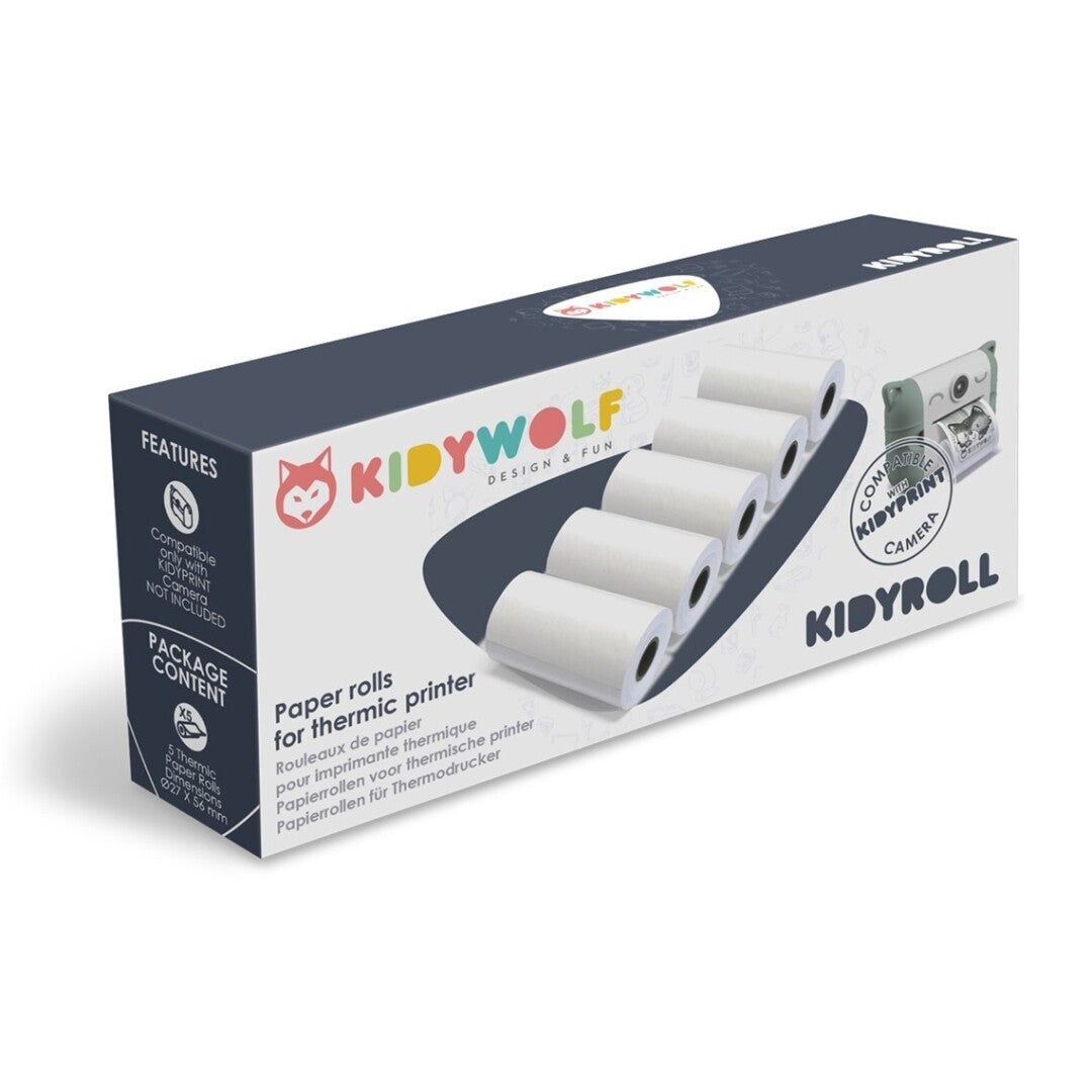 KIDYWOLF PAPEL TÉRMICO 5 ROLLOS