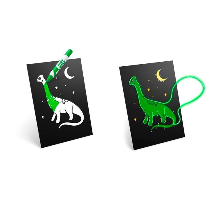 KIDYWOLF KIDYNEON SET PARA DECORAR MURALES LUMINOSOS DINOS - Imagen 2