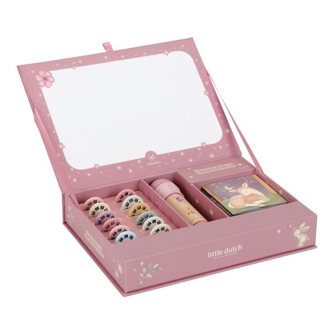 LITTLE DUTCH PROYECTOR LINTERNA ROSA