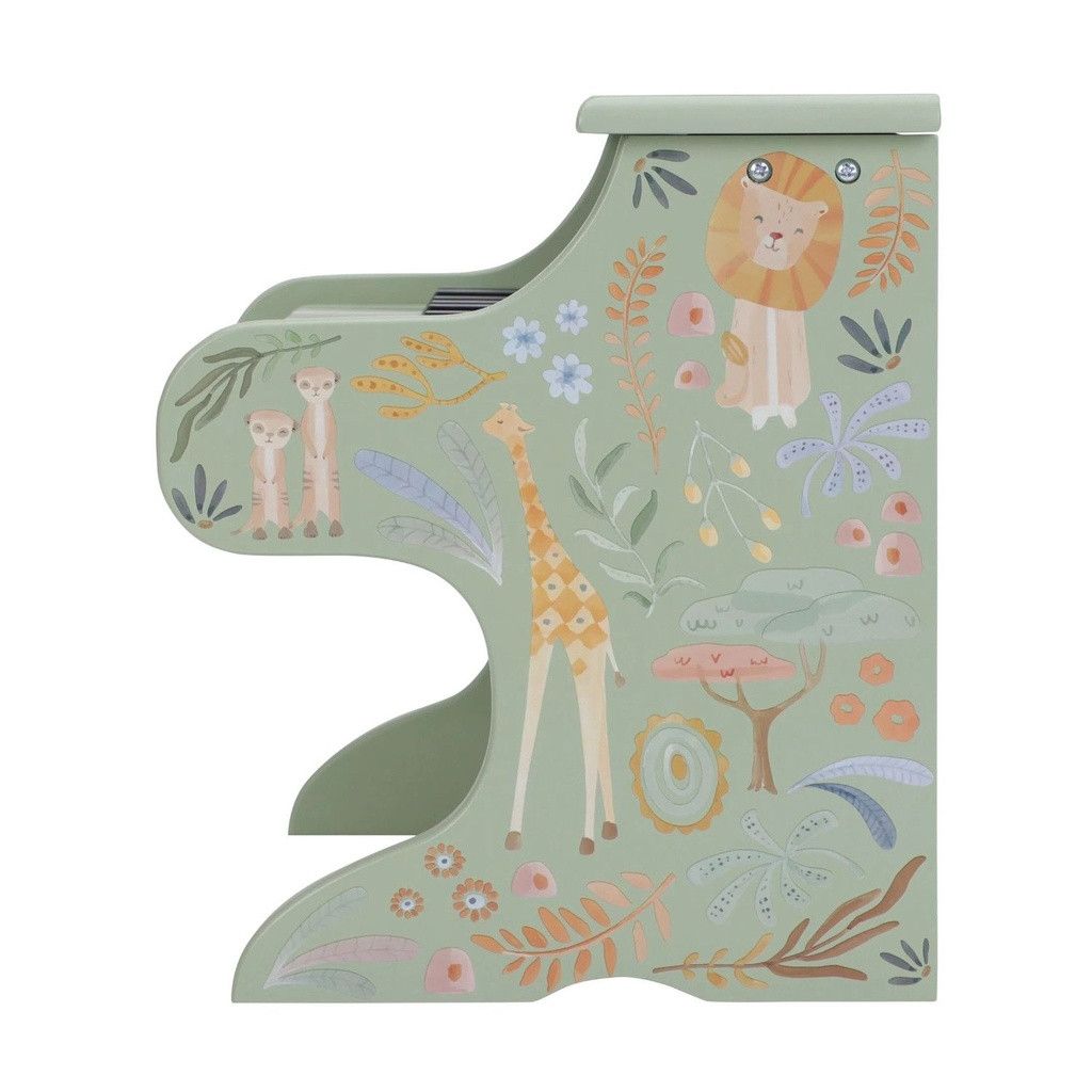 LITTLE DUTCH PIANO DE MADERA VERDE SAFARI FRIENDS - Imagen 2