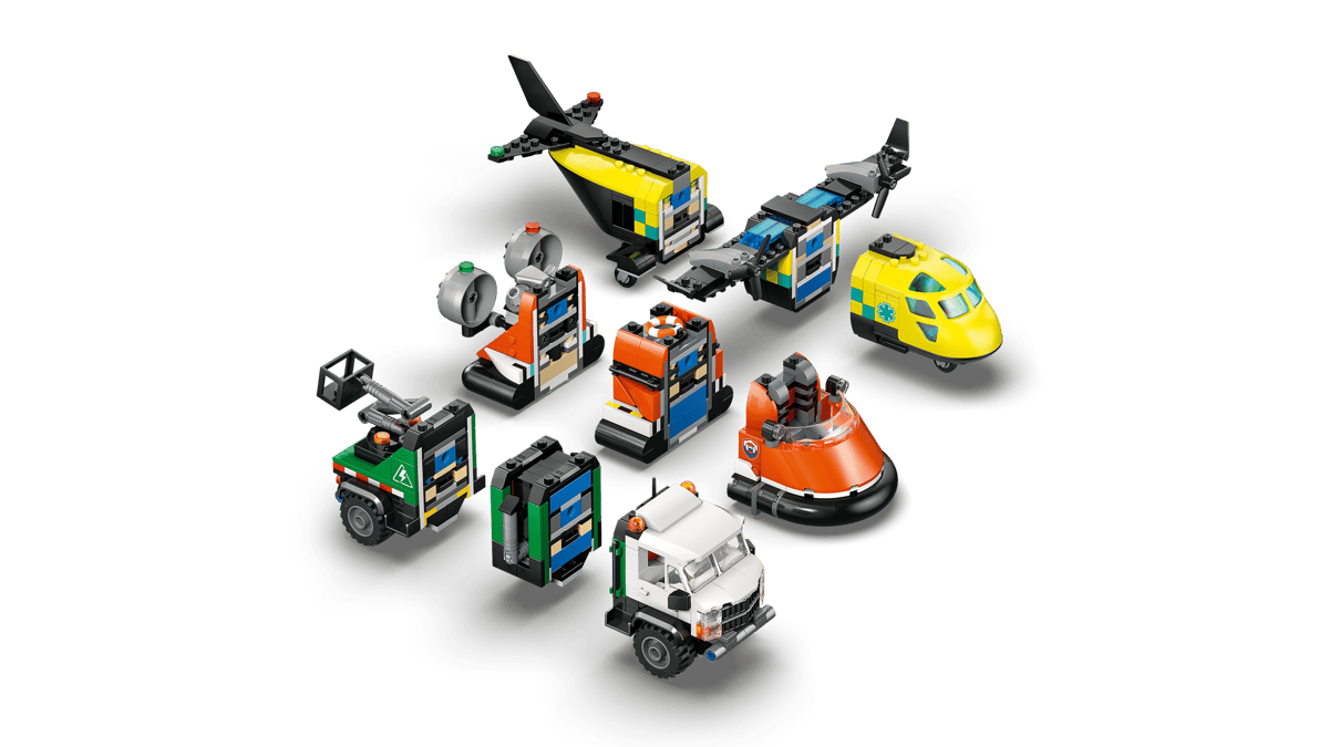 LEGO CITY GREAT VEHICLES REMIX: AVIÓN, CAMIÓN TÉCNICO Y AERODESLIZADOR - Imagen 3