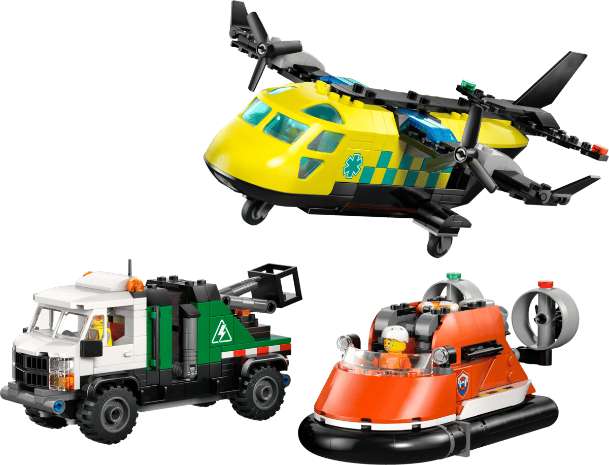 LEGO CITY GREAT VEHICLES REMIX: AVIÓN, CAMIÓN TÉCNICO Y AERODESLIZADOR - Imagen 2