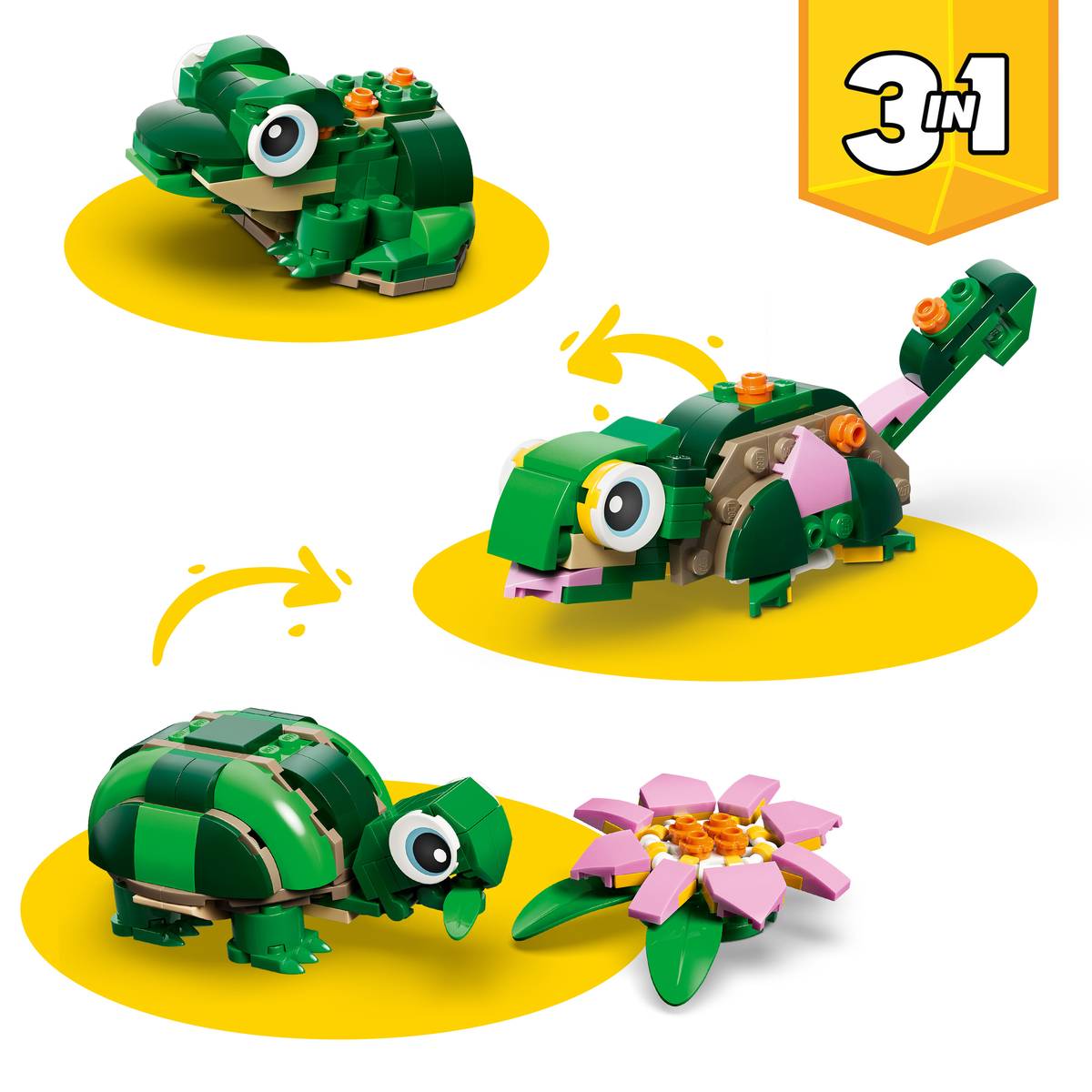 LEGO CREATOR TORTUGA CON FLOR DE NENÚFAR - Imagen 2