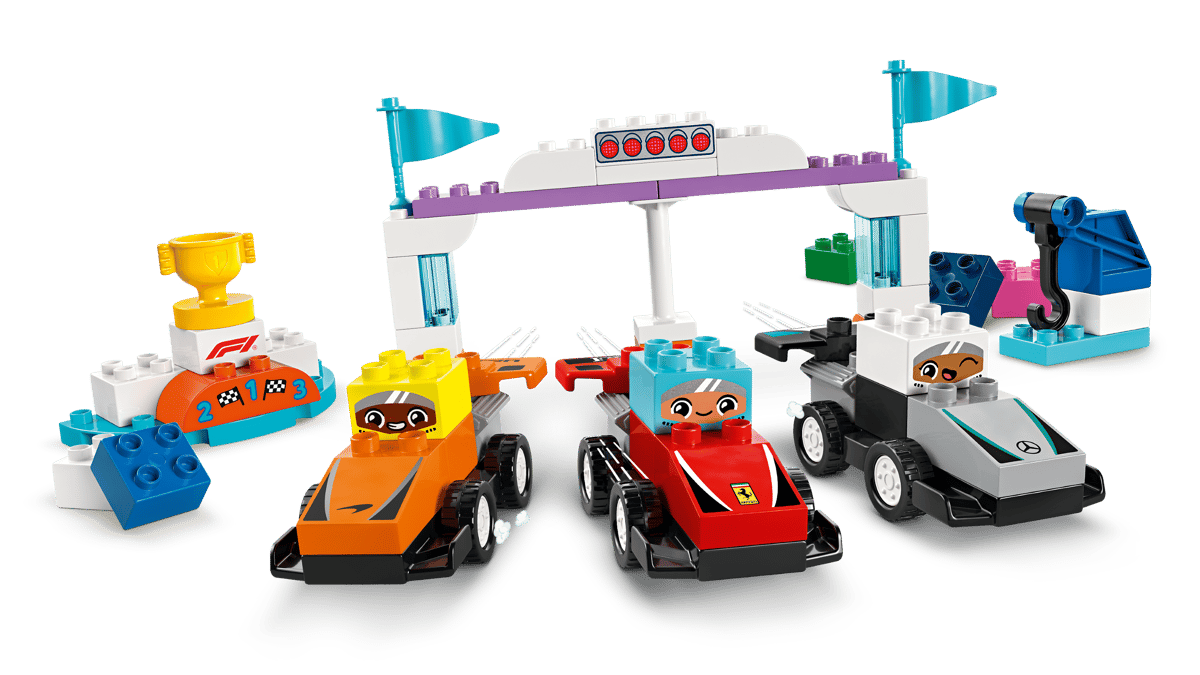 LEGO DUPLO TOWN COCHES DE CARRERAS Y PILOTOS DEL EQUIPO DE F1 - Imagen 3