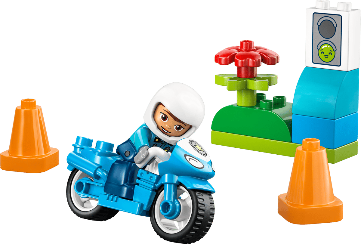 LEGO DUPLO TOWN MOTO DE POLICÍA AZUL - Imagen 2