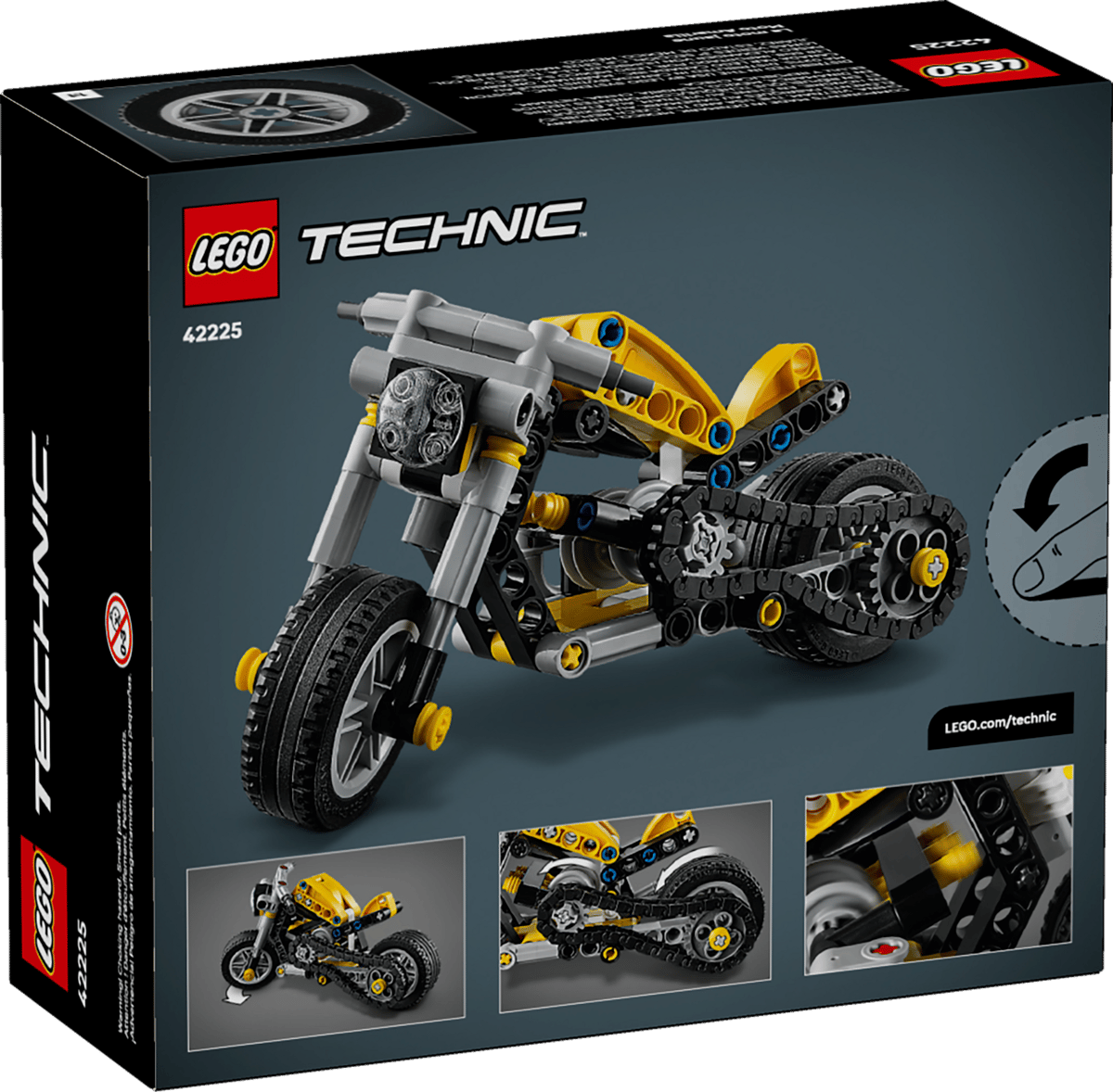 LEGO TECHNIC MOTO AMARILLA - Imagen 3