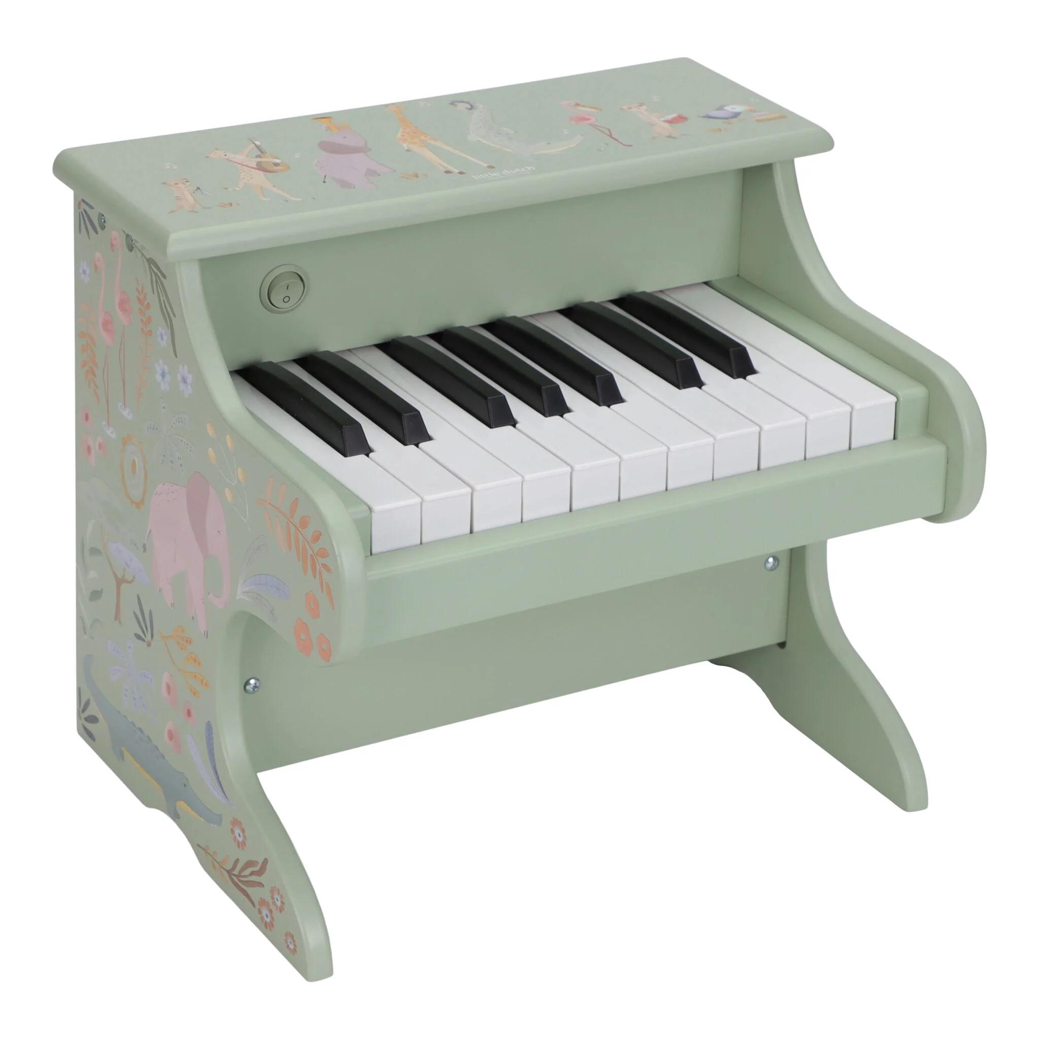 LITTLE DUTCH PIANO DE MADERA VERDE SAFARI FRIENDS