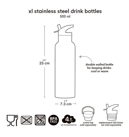 LITTLE LOVELY COMPANY BOTELLA ACERO 500 ML UNICORNIOS - Imagen 5