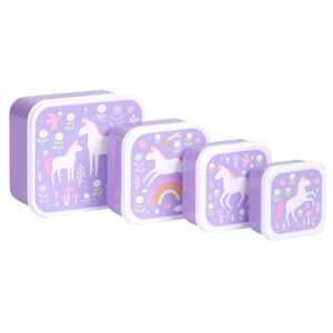 LITTLE LOVELY SET 4 CAJAS SNACK UNICORNIOS