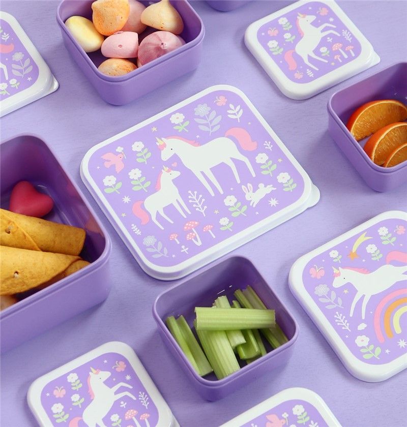 LITTLE LOVELY SET 4 CAJAS SNACK UNICORNIOS - Imagen 4
