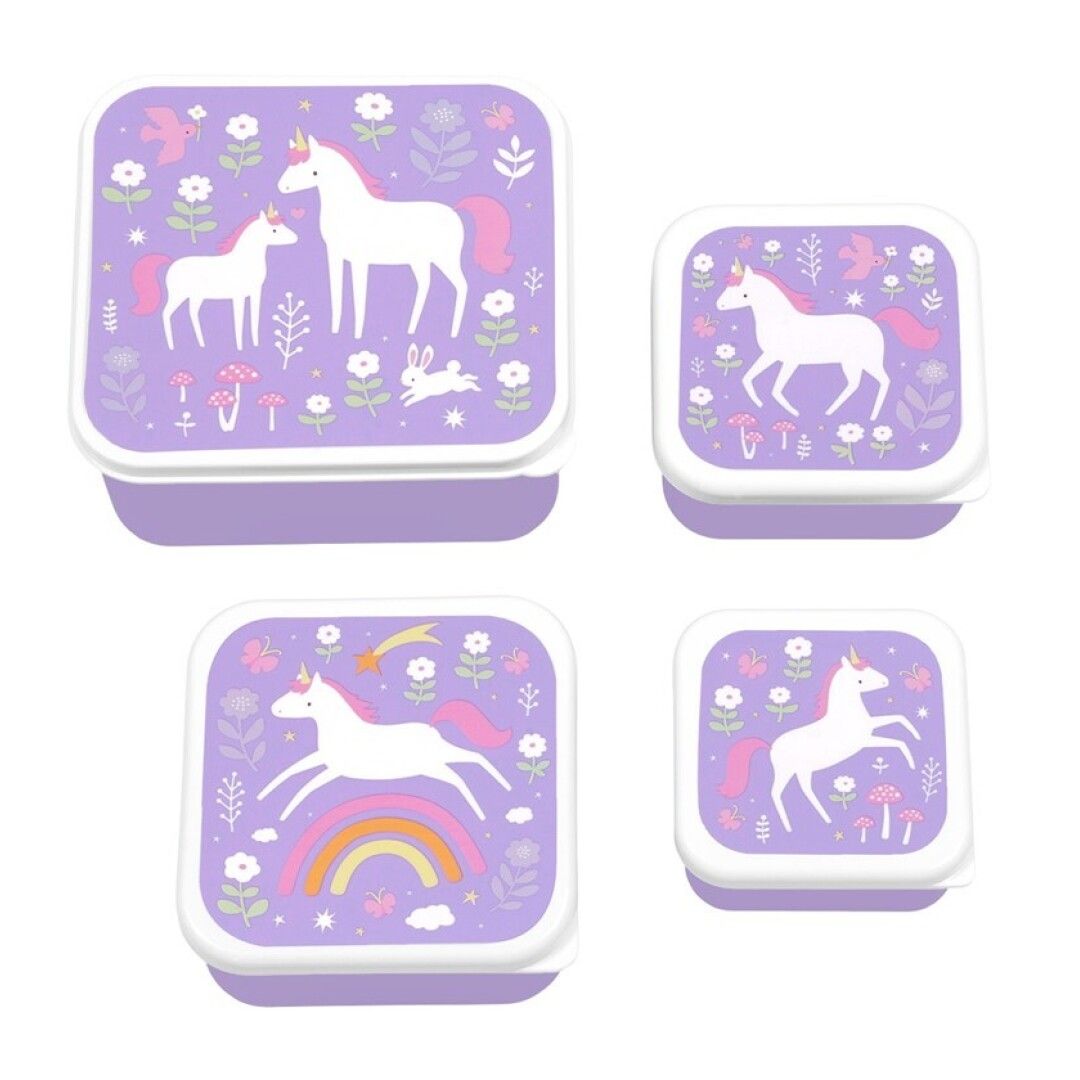 LITTLE LOVELY SET 4 CAJAS SNACK UNICORNIOS - Imagen 2