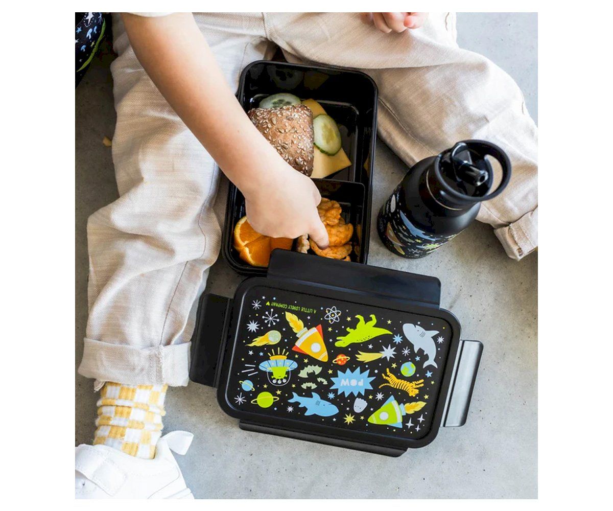 LITTLE LOVELY COMPANY CAJA ALMUERZO BENTO GALAXIA - Imagen 3