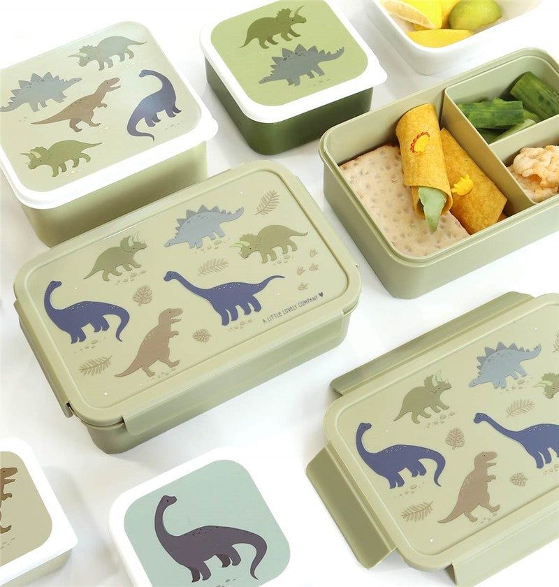 LITTLE LOVELY CAJA ALMUERZO BENTO DINOSAURIOS - Imagen 3