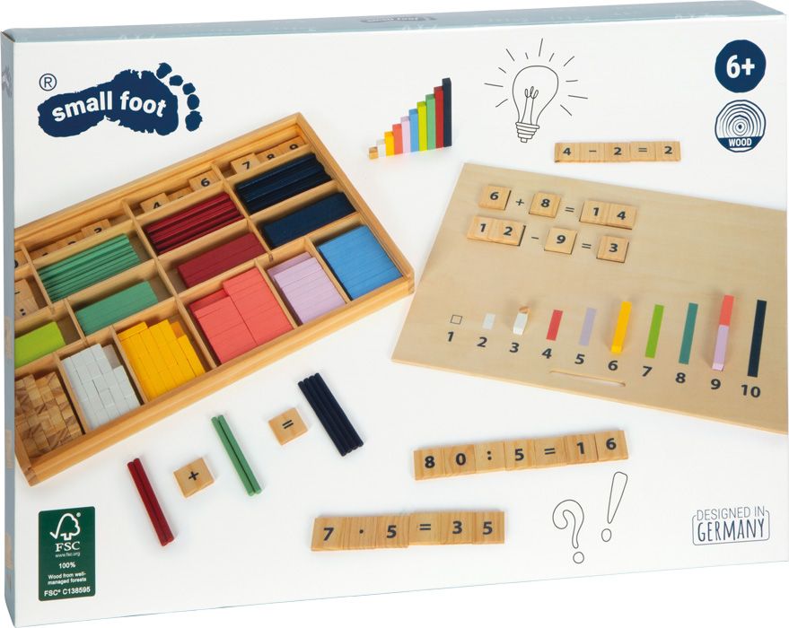 SMALL FOOT CAJA CON BARRITAS DE CÁLCULO Y NÚMEROS EDUCATE - Imagen 7