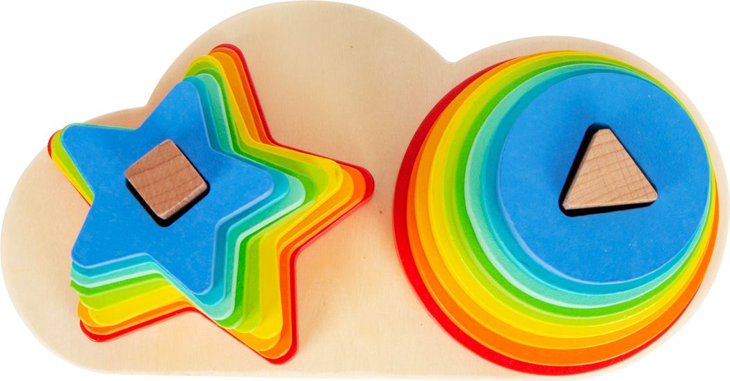 SMALL FOOT JUEGO DE ENCAJAR FORMAS RAINBOW - Imagen 2