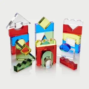 TICKIT CONJUNTO DE BLOQUES DE CRISTAL DE COLORES 41 PZAS