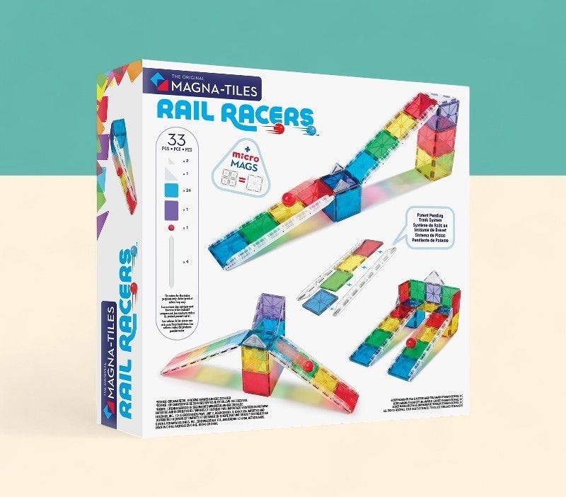 MAGNA-TILES RAIL RACERS SET 33 PIEZAS - Imagen 6