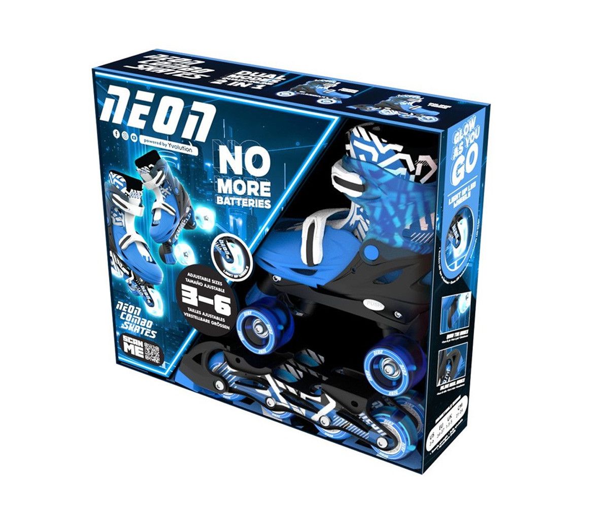 YVOLUTION PATINES COMBO NEON GOTEKI AZUL T.34-37 - Imagen 4