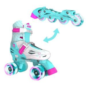 YVOLUTION PATINES COMBO NEON TURQUESA ROSA T.30-33