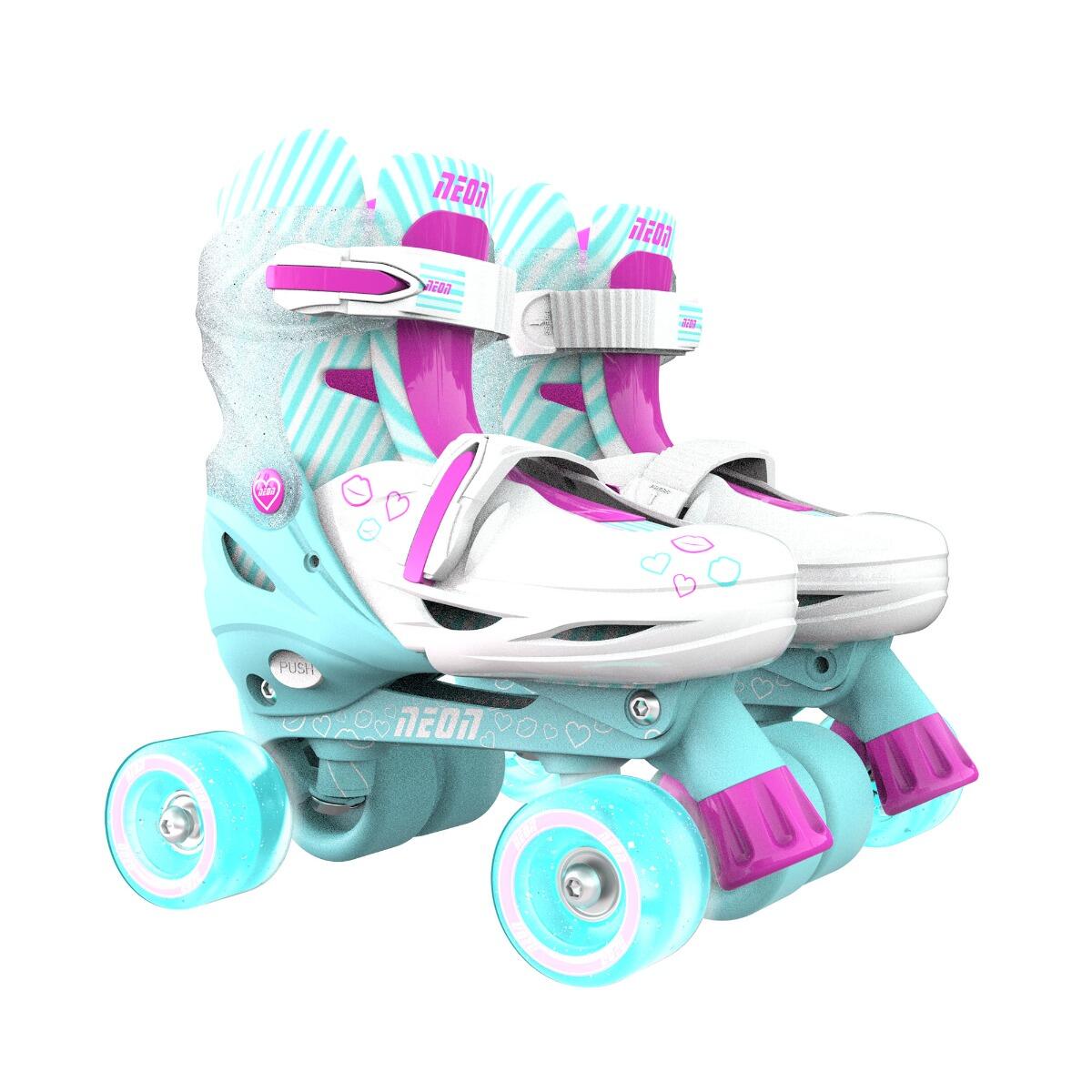 YVOLUTION PATINES COMBO NEON TURQUESA ROSA T.30-33 - Imagen 2